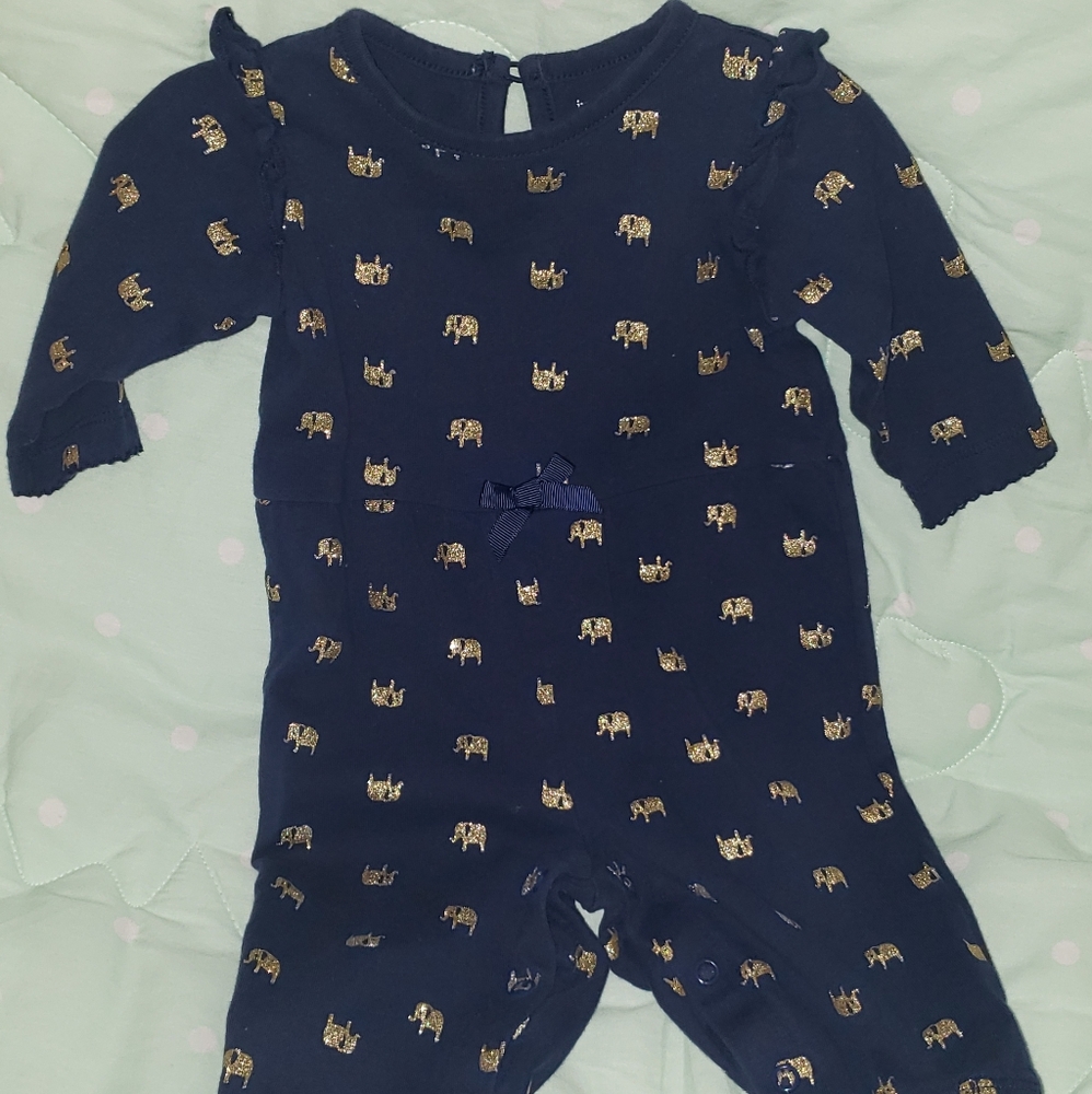3m girls navy blue romper
